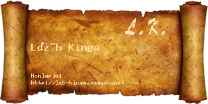 Léb Kinga névjegykártya